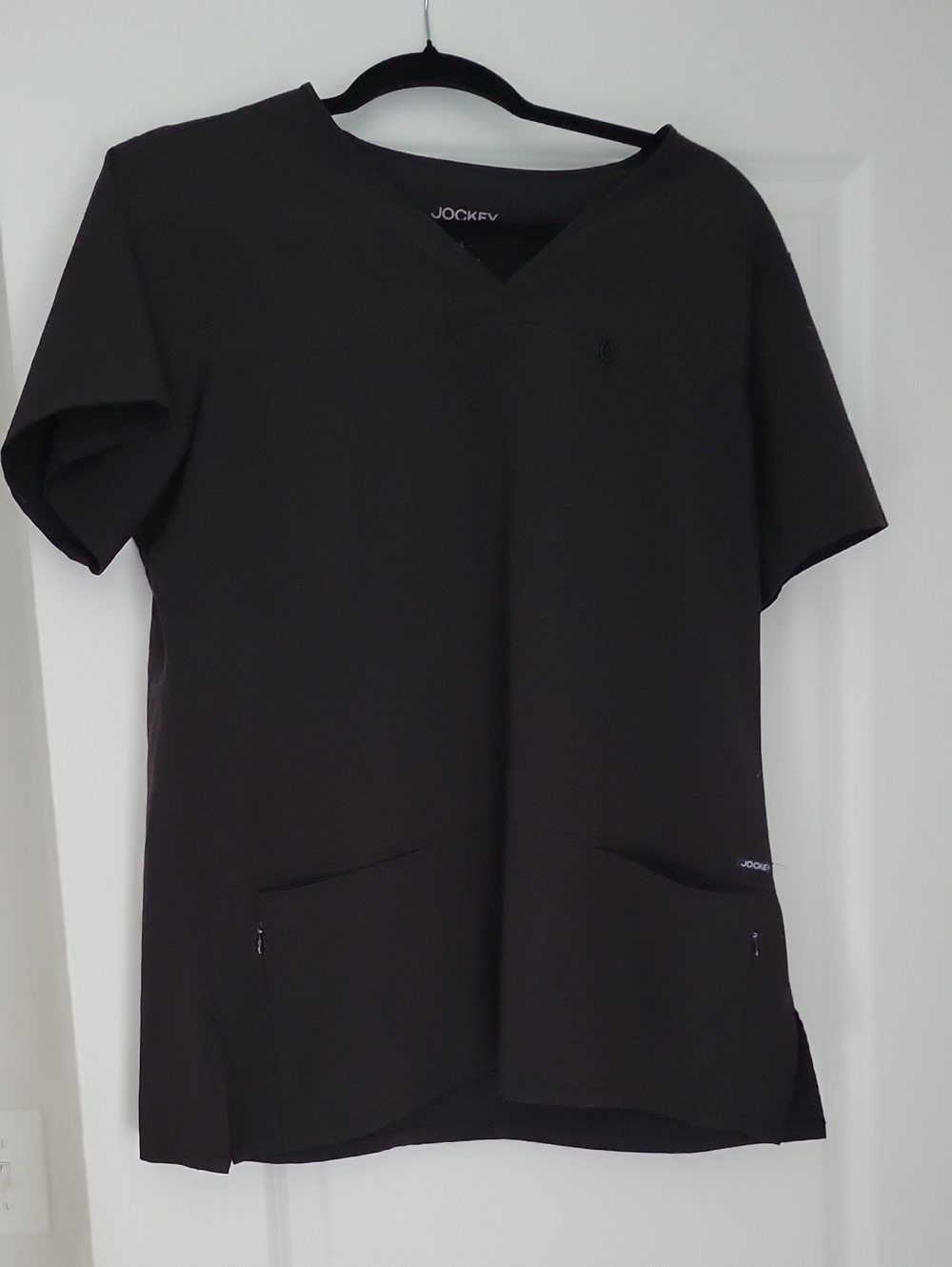 Jockey Large Black Short Sleeve V-Neck Scrub Top